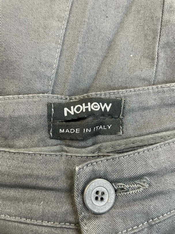 NOHOW ITALY DISTRESSED CARGO GRAY JEANS SIZE 33