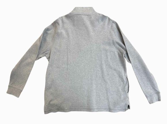LACOSTE HEATHERED QUARTER ZIP GRAY SWEATER SIZE XXL