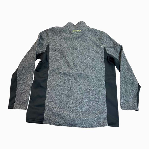 SPYDER BANDIT HALF ZIP GRAY/YELLOW SWEATER SIZE XXL