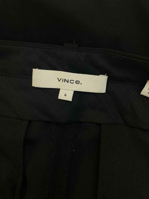 VINCE CREPE TAPERED BLACK TROUSER SIZE 6