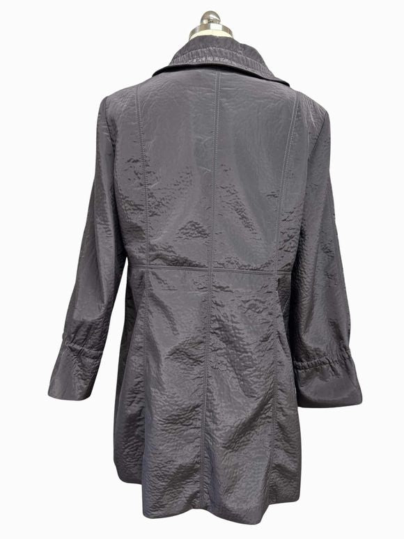 FLAIR  LAGENLOOK FULL ZIP TOPPER CHOCOLATE JACKET SIZE L