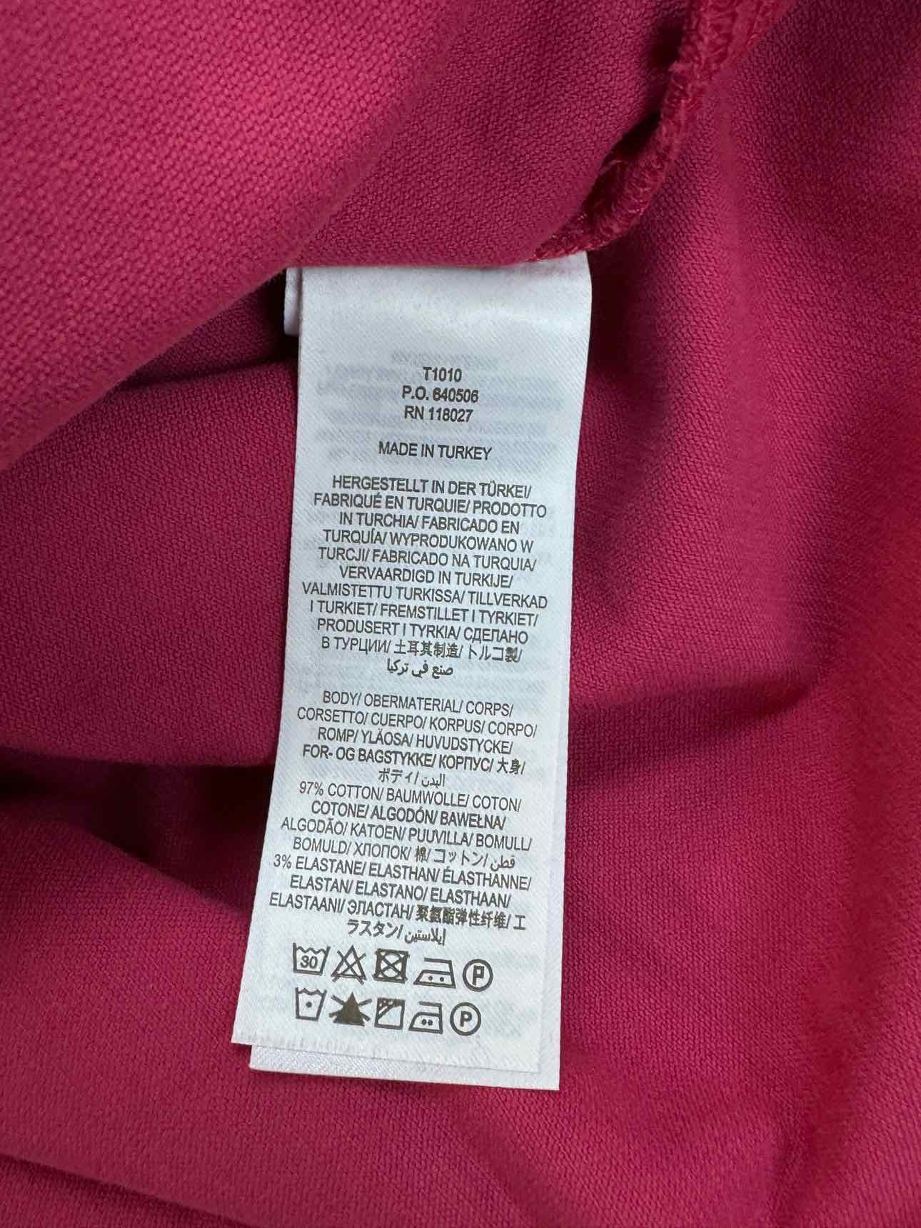 BODEN NWT! RUFFLE LINED V-NECK LS PINK TOP SIZE 14