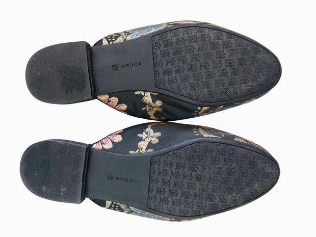 BIRDIES PHEOBE EMBROIDERED FLORAL JACQUARD MULES SIZE 11