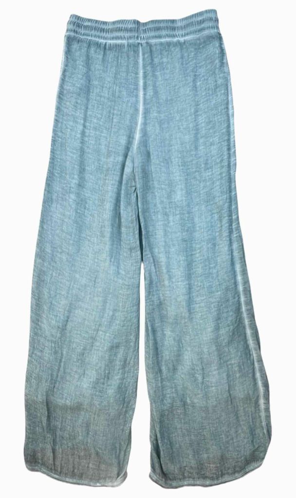 ANTHROPOLOGIE LINEN BEACH WASHED BLUE PANTS SIZE XS