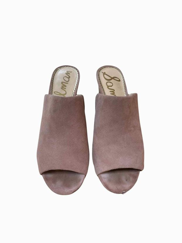 SAM EDELMAN BLUSH RHETA SUEDE MULE SANDALS