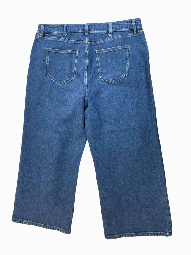 BODEN BUTTON FLY WIDE LEG DENIM JEAN SIZE 16