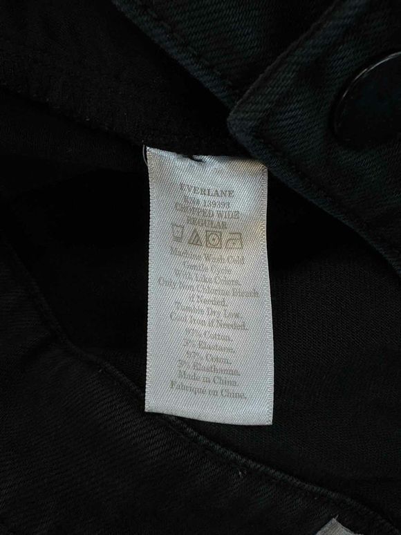 EVERLANE CROPPED WIDE LEG BLACK DENIM REGULAR SIZE 16