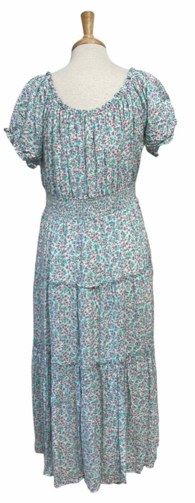 JCREW NWT! PUFF SLEEVE MIDI DRESS IN PASTELS FLORAL SIZE 12