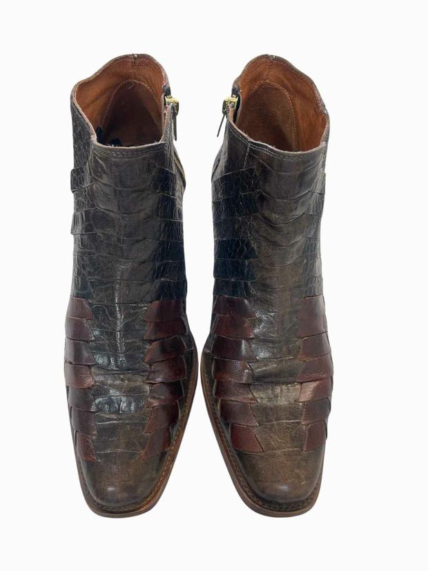 FREE PEOPLE ALLIGATOR EMMET DISTRESED WESTERN LEATHER BOOT SIZE 40