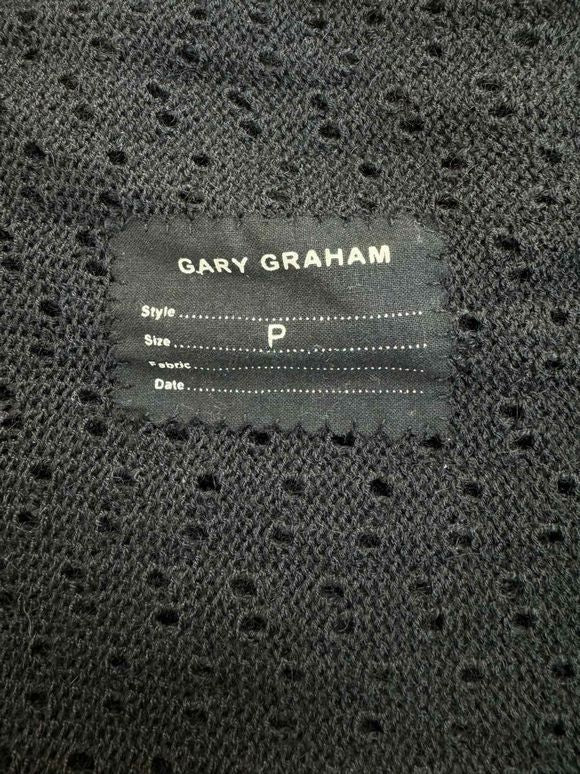 GARY GRAHAM LACE & KNIT DRAPED OPEN BLACK CARDIGAN SIZE S
