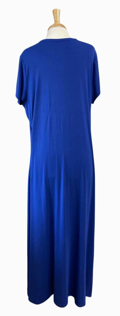 COOLIBAR DOUNELLE SPF 50 MAXI ROYAL BLUE DRESS SIZE 2X