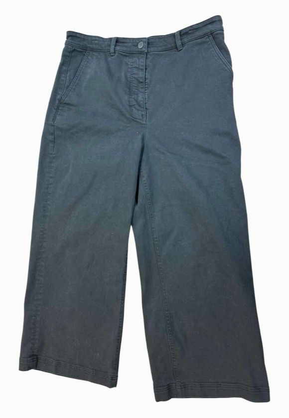 EVERLANE CROPPED WIDE LEG BLACK DENIM REGULAR SIZE 16