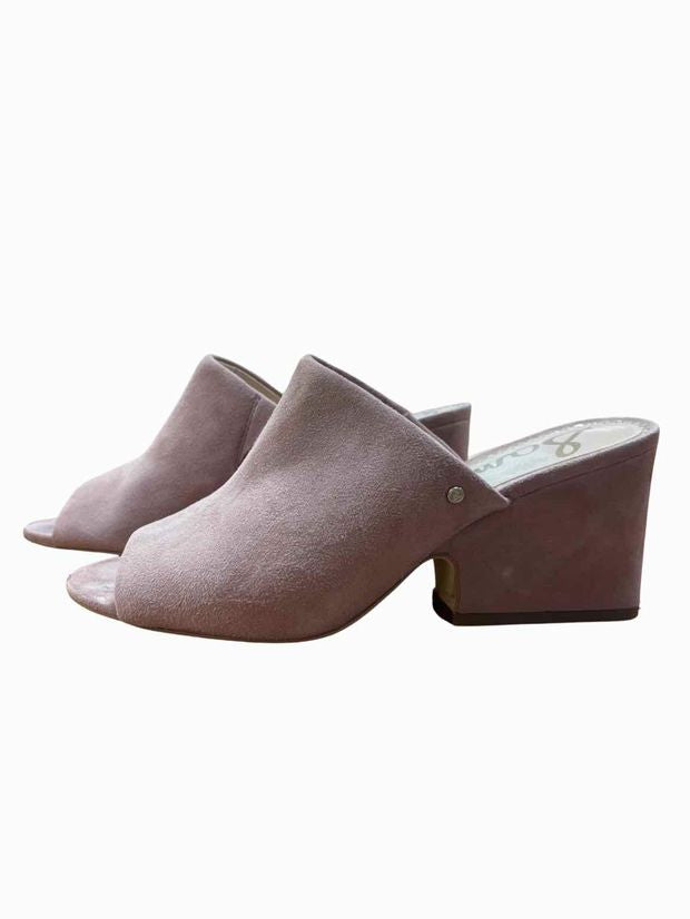 SAM EDELMAN BLUSH RHETA SUEDE MULE SANDALS