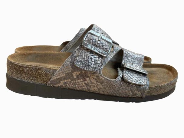 NAOT 2 STRAP SANTA BARBARA SNAKESKIN SANDALS SIZE 38